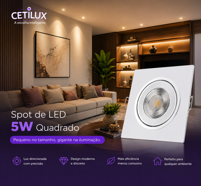Linha Spot, direcione a luz, destaque o que realmente importa.