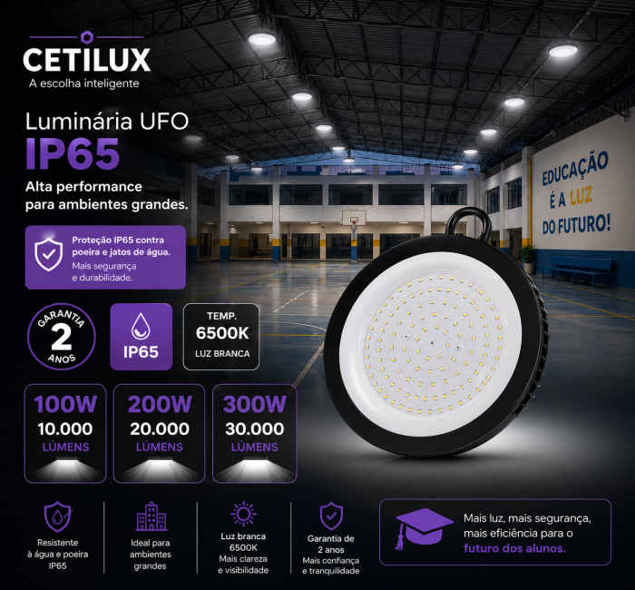 Luminária UFO 100W / 200W / 300W