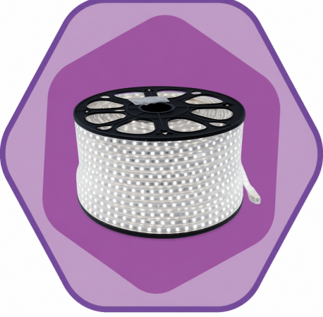 FITA DE LED 2835 10W 120 Leds IP65 ROLO COM 100M 220V 1000 LUMENS 4000K